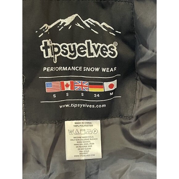 Tipsy Elves Ski Snow Suit Womens Size Small S Snow Leopard Pink Blue Faux Fur - Picture 9 of 10